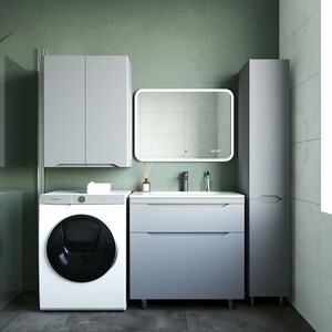 Тумба под раковину Style line Марелла 80х39 напольная, серая (СС-00002403)