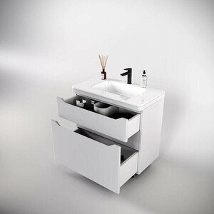 Тумба под раковину Style line Марелла 90х39 напольная, белая матовая (СС-00002416)