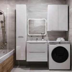 Тумба под раковину Style line Марелла 60х39 подвесная, белая глянцевая (СС-00002405)