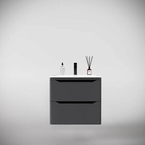 Тумба под раковину Style line Марелла 60х39 подвесная, серая (СС-00002406)