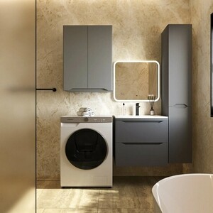 Тумба под раковину Style line Марелла 60х39 подвесная, серая (СС-00002406)