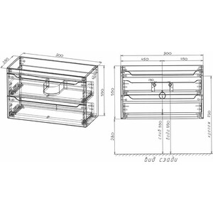 Тумба под раковину Style line Марелла 90х39 подвесная, белая глянцевая (СС-00002414)