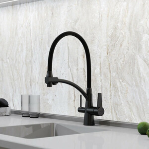 Смеситель для кухни Sancos Eri с подключением фильтра, матовый черный (SC4001MB)