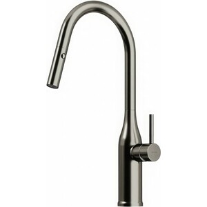 Смеситель для кухни Sancos Grand с вытяжным изливом, вороненая сталь (SC4002GG)