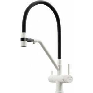 Смеситель для кухни Sancos Dora с подключением фильтра, белый гранит (SC4003GR)