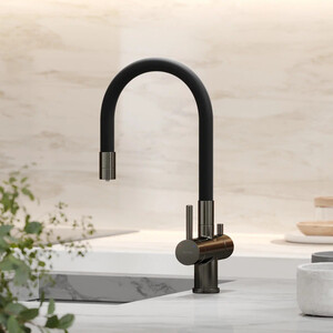 Смеситель для кухни Sancos Lucia с подключением фильтра, вороненая сталь (SC4004GG)