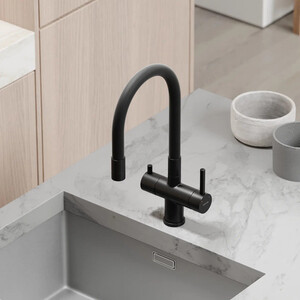 Смеситель для кухни Sancos Lucia с подключением фильтра, матовый черный (SC4004MB)