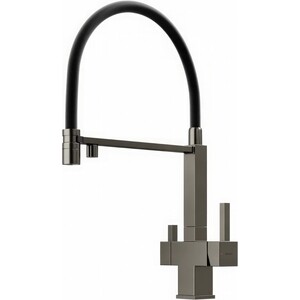 Смеситель для кухни Sancos Moro с подключением фильтра, вороненая сталь (SC4006GG)