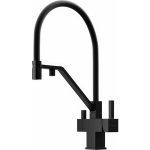 Смеситель для кухни Sancos Loro c подключением фильтра, матовый черный (SC4007MB)