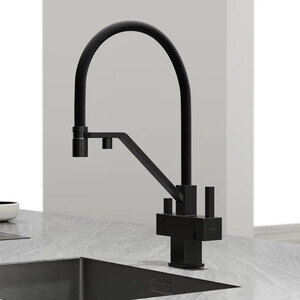 Смеситель для кухни Sancos Loro c подключением фильтра, матовый черный (SC4007MB)