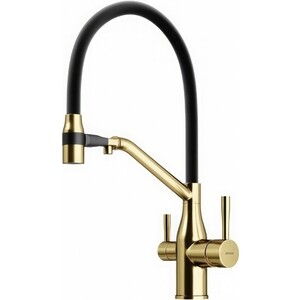 Смеситель для кухни Sancos Orta с подключением фильтра, брашированное золото (SC4008BG)