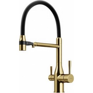 Смеситель для кухни Sancos Garda с подключением фильтра, брашированное золото (SC4009BG)