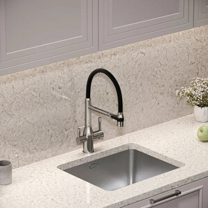 Смеситель для кухни Sancos Garda с подключением фильтра, брашированный никель (SC4009BN)