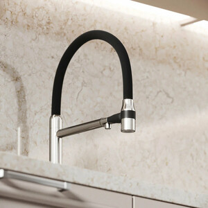 Смеситель для кухни Sancos Garda с подключением фильтра, брашированный никель (SC4009BN)