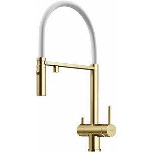 Смеситель для кухни Sancos Imola с подключением фильтра, брашированное золото (SC4010BG)