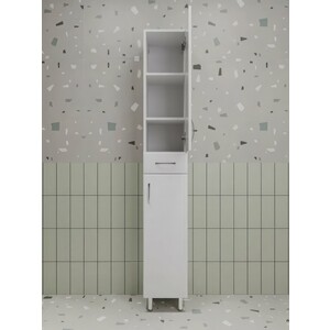 Пенал Style line Эко Стандарт 30х190 с бельевой корзиной, белый (ЛС-00002328)