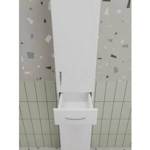 Пенал Style line Эко Стандарт 30х190 с бельевой корзиной, белый (ЛС-00002328)