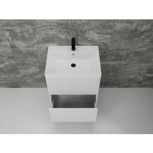 Тумба под раковину Style line Стокгольм 60х45 белый рифленый софт (ЛС-00002333)