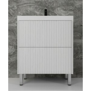Тумба под раковину Style line Стокгольм 70х45 белый рифленый софт (ЛС-00002334)