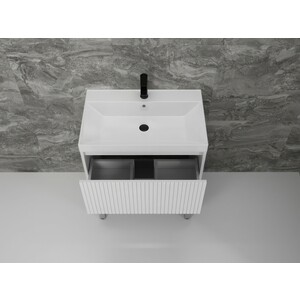 Тумба под раковину Style line Стокгольм 70х45 белый рифленый софт (ЛС-00002334)