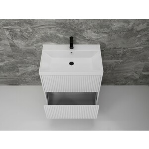 Тумба под раковину Style line Стокгольм 70х45 белый рифленый софт (ЛС-00002334)
