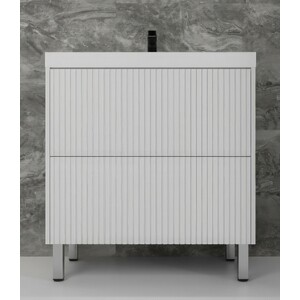 Тумба под раковину Style line Стокгольм 80х45 белый рифленый софт (ЛС-00002335)