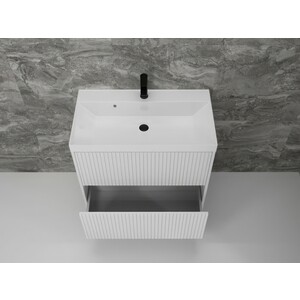 Тумба под раковину Style line Стокгольм 80х45 белый рифленый софт (ЛС-00002335)