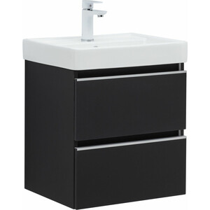 Тумба под раковину Aquanet Вега 50х40 черная (329594)