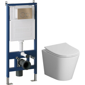 Комплект унитаза Niagara Vista с инсталляцией, клавишей Galaxy золото матовая, сиденье-микролифт