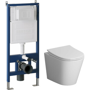 Комплект унитаза Niagara Vista с инсталляцией, клавишей Classic белая матовая, сиденье-микролифт