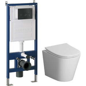 Комплект унитаза Niagara Vista с инсталляцией, клавишей Style черная матовая, сиденье-микролифт