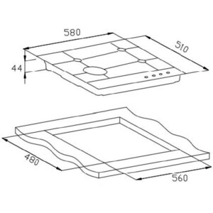 Газовая варочная панель Weissgauff HGG 641 BV Nano Matt Glass