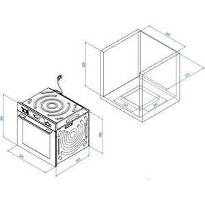 Газовый духовой шкаф Weissgauff WGO 706 D Black Glass