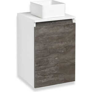 Тумба под раковину Runo Бари 40х35 железный камень (00-00001376)
