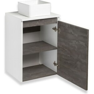 Тумба под раковину Runo Бари 40х35 железный камень (00-00001376)