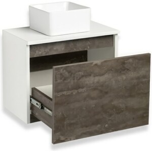 Тумба под раковину Runo Бари 50х30 железный камень (00-00001377)