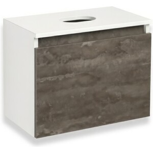 Тумба под раковину Runo Бари 50х30 железный камень (00-00001377)