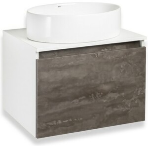 Тумба под раковину Runo Бари 60х45 железный камень (00-00001378)