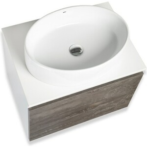 Тумба под раковину Runo Бари 60х45 железный камень (00-00001378)