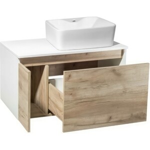 Тумба под раковину Runo Бари 80х45 крафтовый дуб (00-00001375)