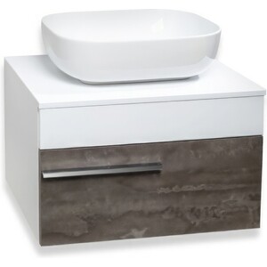 Тумба под раковину Runo Вудлайн 65х45 железный камень (00-00001341)