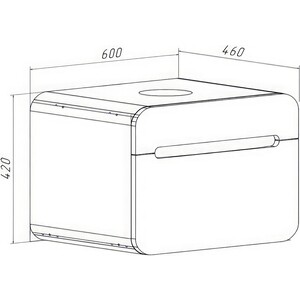Тумба под раковину Runo Ницца 60х46 белая (00-00002122)