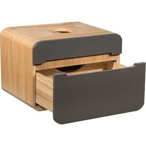 Тумба под раковину Runo Ницца 60х46 дуб натуральный/графит (00-00002123)