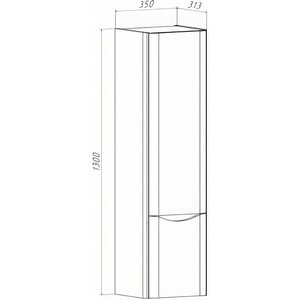 Пенал Runo Тоскана 35х130 светлое дерево (00-00001419)
