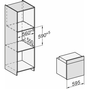 Электрический духовой шкаф Miele H 2861 BP Obsidian black