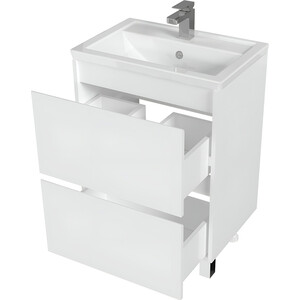 Тумба под раковину 1Marka Aris 70х45 белый глянец (У76054)