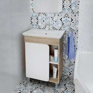 Тумба с раковиной 1Marka Nuvo 70х44 дуб сонома (У76063, S-UM-COM70/1-w)