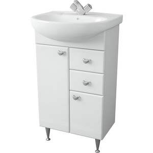 Тумба с раковиной 1Marka Story 55х31 правая, белая (У99316, 1WH110186)