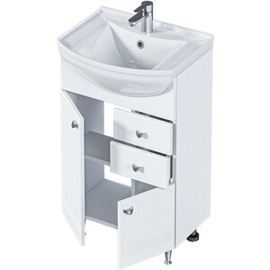 Тумба с раковиной 1Marka Story 55х31 правая, белая (У99316, 1WH110186)