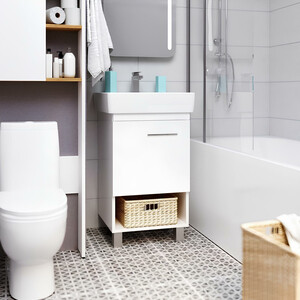 Тумба с раковиной 1Marka Tera 50х39 белый глянец (У76057, 1WH302184)